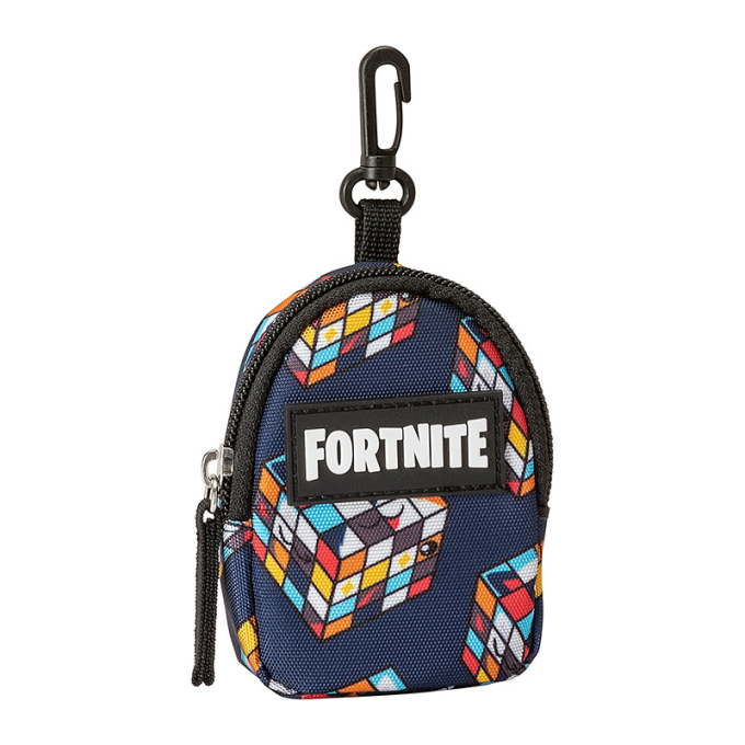 Кейс портмоне за слушалки Fortnite тъмно синьо. Пластмасова здрава катарама за закачване на колан