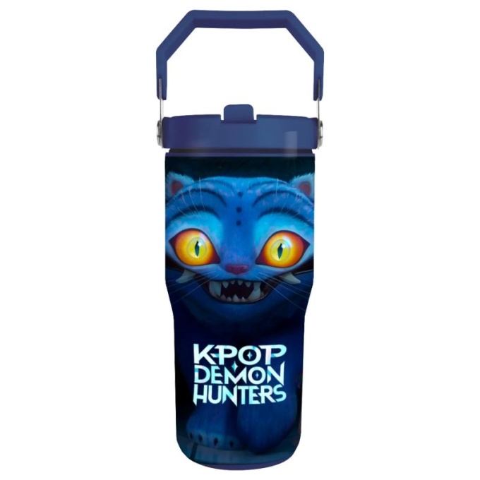метална чаша k-pop demon hunters, derpy tiger, чаша 20 oz, детска метална чаша, 591 мл
