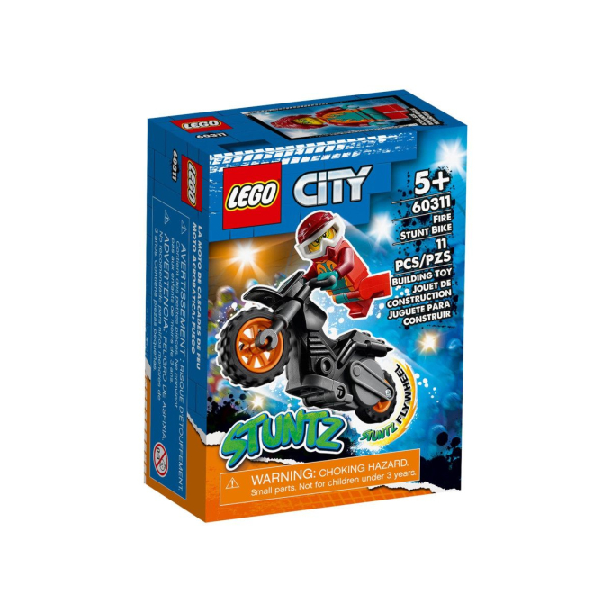 Конструктор LEGO City Stuntz - Огнен каскадьорски мотоциклет.