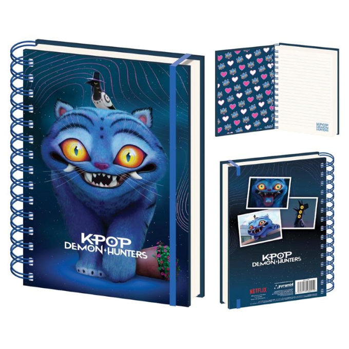 тетрадка 3d, лентикулярна тетрадка, k-pop demon hunters, derpy tiger, тетрадка a5
