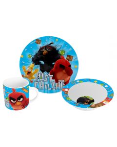 Комплект Angry Birds, порцеланови чаша, чиния и купа