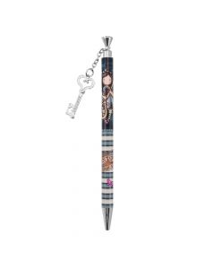 Химикалка с талисман за момиче Santoro Gorjuss. Мастилото е в черен цвят. 