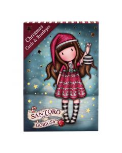 Комплект от 8 Коледни картички Santoro Gorjuss Merry and Bright - Tis The Season