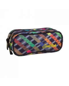 Ученически несесер с два ципа COOLPACK - CLEVER - Rainbow Stripes