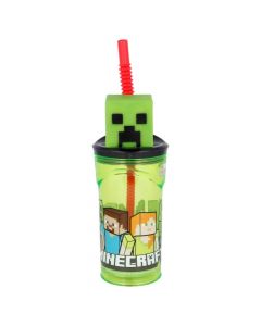 Чаша със сламка Minecraft 3D