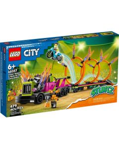 LEGO® City 60357 - Каскадьорски камион и предизвикателство с огнен пръстен