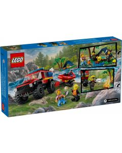 LEGO® City 60412 - Пожарникарски камион 4x4 със спасителна лодка