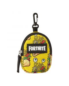 Кейс портмоне за слушалки Fortnite жълто сиво. Пластмасова катарама за закачване на колан