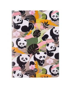 Тетрадка А5 Coolpack мека корица PP 32л. квадратчета Panda Gang
