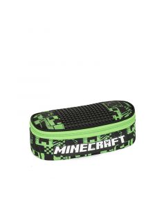 Ученически овален несесер Minecraft Pixels Green