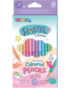 Цветни моливи Colorino пастелни цветове 24 цвята 