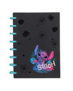 Тетрадка спирала малки квадратчета  A5 STITCH Black
