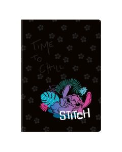 Тетрадка A5 32 листа ред STITCH Black Time to Chill