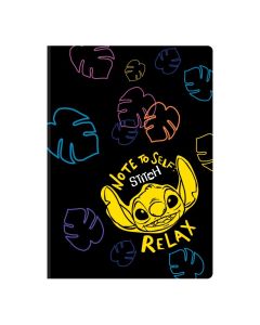 Тетрадка A5 60 л малки квадратчета - STITCH Black - Relax