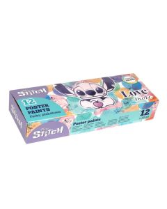 Темперни бои в бурканчета 12 цвята Stitch Pastel