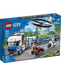 Конструктор LEGO City Police - Полицейски превоз с хеликоптер.
