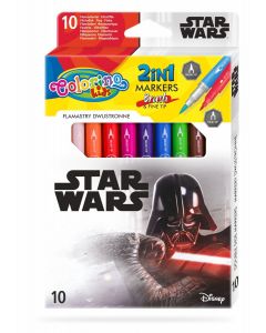 Двувърхи флумастери 10 цвята Star Wars Colorino Disney