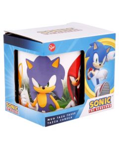 Керамична чаша Sonic в подаръчна кутия за момче с три анимационни герои.