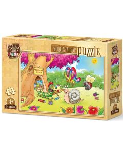 Дървен детски пъзел Art-Puzzle 25 ч Гъсеница художник