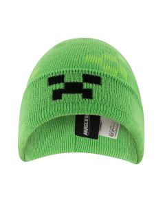 Зимна шапка Minecraft Creeper Green