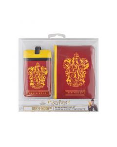 Комплект калъф за паспорт и етикет за багаж Грифиндор Harry Potter