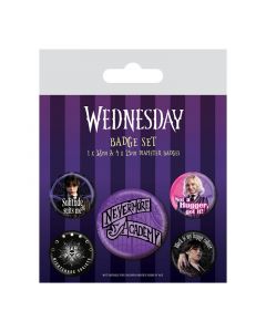 Kомплект значки Wednesday Nevermore Academy