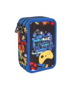Несесер с три ципа Jumper 3 Game Over Colorino