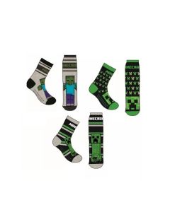 Чорапи Minecraft Steve и Creeper Pack, 3 дизайна