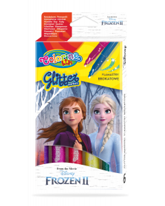 Colorino Disney Frozen II Glitter маркери металик 6 цвята