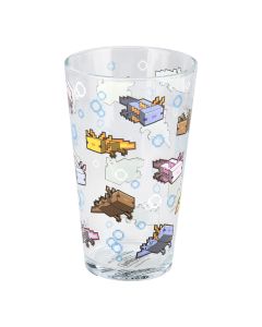 Стъклена чаша Minecraft Axolotl