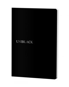 Тетрадка  A4 60 листа с редове, Uniblack, черен
