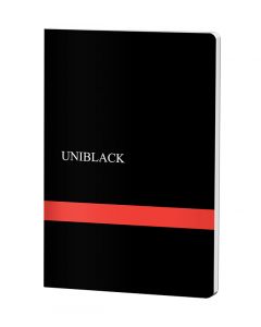 Тетрадка  A4 60 листа с редове, Uniblack, червен