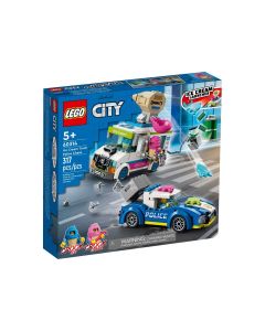 Конструктор LEGO City Police - Полицейско преследване с камион за сладолед.