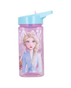 Квадратна бутилка за вода Frozen 2 Elements за момичета. Вместимост от 530 мл.