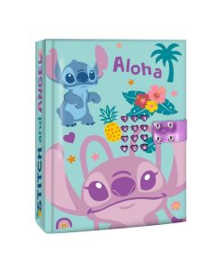 Заключващ се с код дневник Stitch Aloha