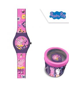 Детски часовник Peppa Pig в метална кутия