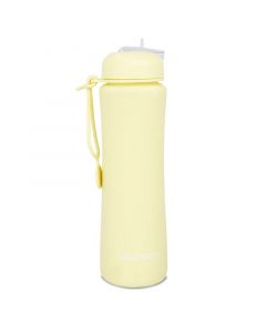 Сгъваема силиконова бутилка COOLPACK - PUMP - Powder yellow