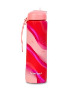 Сгъваема силиконова бутилка COOLPACK - PUMP -  Girls Zebra Pink