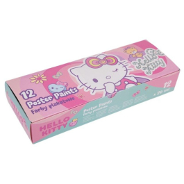 Темперни бои в бурканчета 12 цвята Colorino Hello Kitty Pastel
