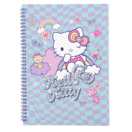 Тетрадка А4 със спирала PP 100 листа Hello Kitty Pastel_3