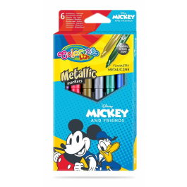 Флумастери 6 металик цвята Mickey   Friends Colorino Disney 