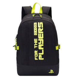 ученическа раница PLAYSTATION For The Players с изчистен дизайн и електрикови елементи; две големи отделения и предeн джоб 