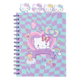 Тетрадка А5 със спирала PP 100 листа Hello Kitty Pastel_2