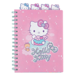 Тетрадка А5 със спирала PP 100 листа Hello Kitty Pastel_1