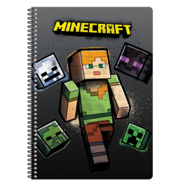 Спирална тетрадка с разделител Minecraft Squad And Street Assorted