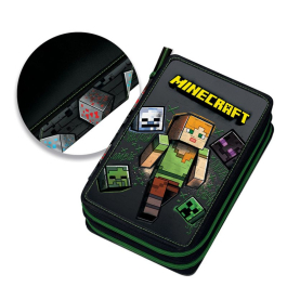 Ученически несесер с две отделения и съдържание Minecraft Street