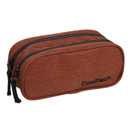 Ученически несесер с два ципа COOLPACK - CLEVER - Snow Bricky / Silver