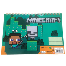 Скицник 23x33 Minecraft Chibi, 40 листа, със стикери