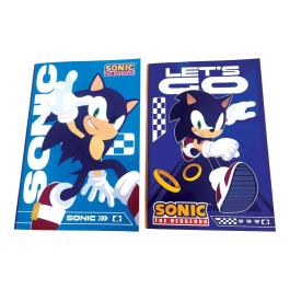 Тетрадка B5 40 листа, мека корица Sonic Lets Go, асортимент