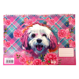 Скицник Love Dog, 30 листа, спирала,  23x33